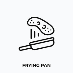 frying pan icon vector. frying pan sign symbol for your design.