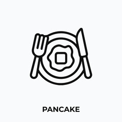 pancake icon vector. breakfast sign symbol for your design.