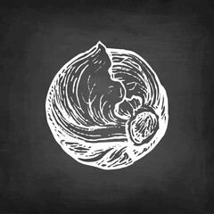 Chalk sketch of brussel sprout