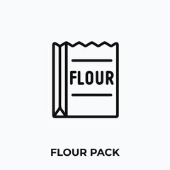 flour pack icon vector. flour pack sign symbol for your design.
