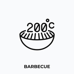 barbecue icon vector. Barbecue sign symbol for your design.