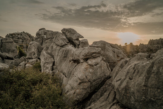 Karstic Mountain Torcal Antequera