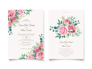 elegant watercolor floral wedding invitation card designs