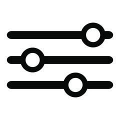 Settings thin line icon. Vector illustration isolated on white background