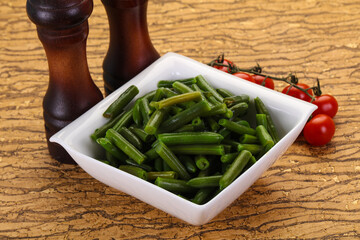 Green beans in the bowl