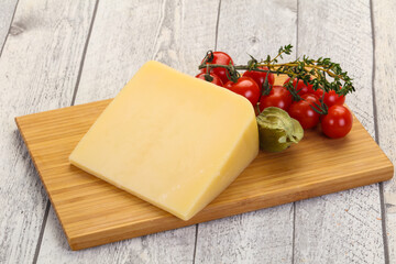 Hard parmesan cheese piece