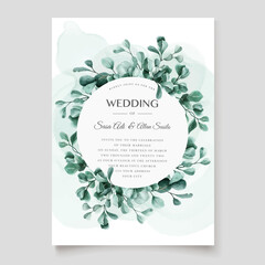 elegant eucalyptus wedding invitation card designs