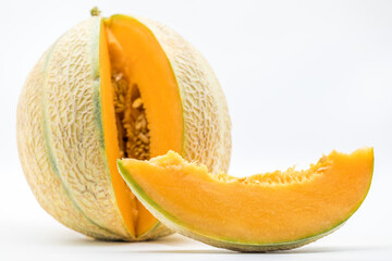 Fototapeta na wymiar Melon on a white background