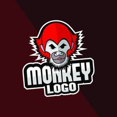 Monkey logo red color