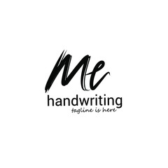 Obraz premium initial logo handwriting template vector