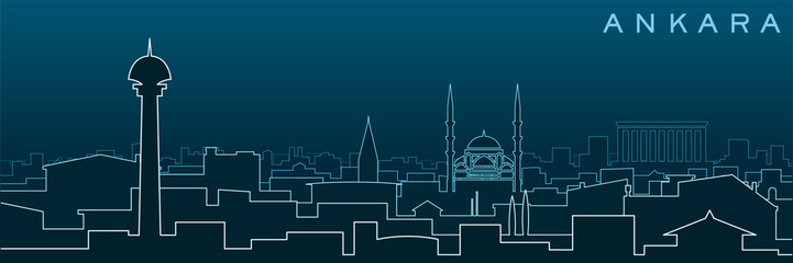 Ankara Multiple Lines Skyline and Landmarks