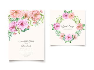 elegantwatercolor cherry blossom wedding invitation card designs