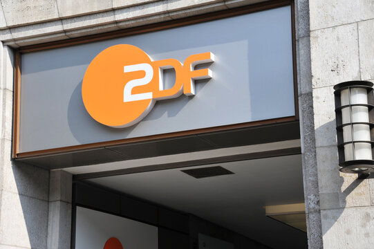 Berlin / Germany - May 22, 2017: Logo of ZDF in Berlin, Germany - Zweites Deutsches Fernsehen is a German public-service television broadcaster based in Mainz