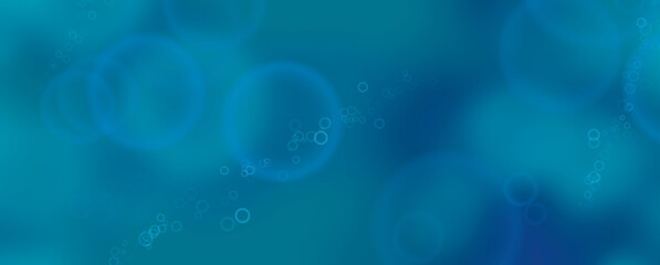 Abstract blue and green bokeh background - Christmas or spring concept - Blurred bokeh circles