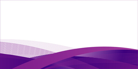 Modern tech simple purple white wave background. Flat purple gradation. Wavy background 