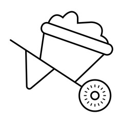 wheelbarrow icon vector design illustration