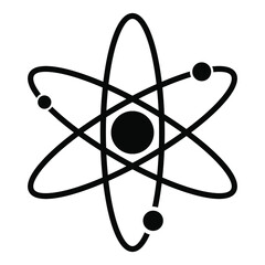 Atom icon. Chemistry logo symbol in vector