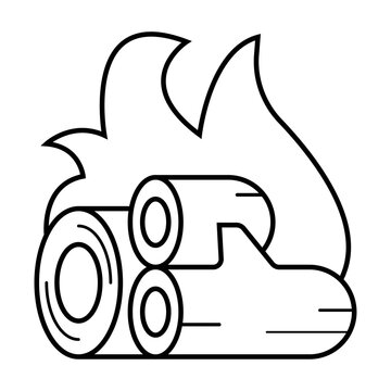 recommend clip art: Campfire hand drawn icon vector