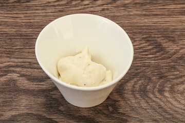 Caesar cream sauce with parmesan and herbs