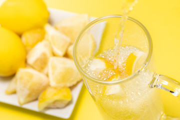 冷凍レモンでつくったレモンサワー