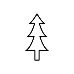 Pine tree line icon