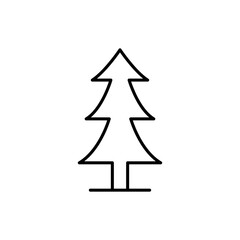 Fototapeta premium Pine tree line icon
