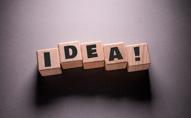 Idea Word with Wooden Cubes
