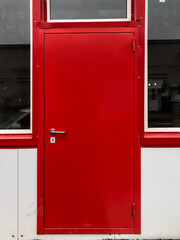 photo red input node, a red door
