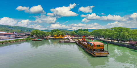 Fototapeta na wymiar Three Kingdoms Water Margin scenic spot, Wuxi City, Jiangsu Province, China
