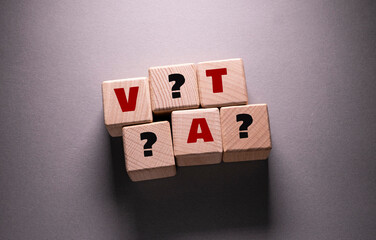 Vat Word with Wooden Cubes