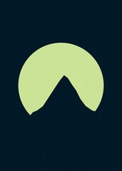 Chardonnay color Mountains rocks silhouette art logo design illustration