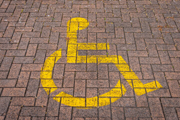 painted disabled parking bay