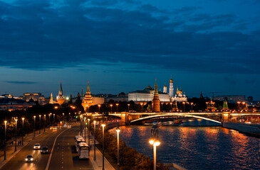 Fototapeta na wymiar Sunset view of Moscow