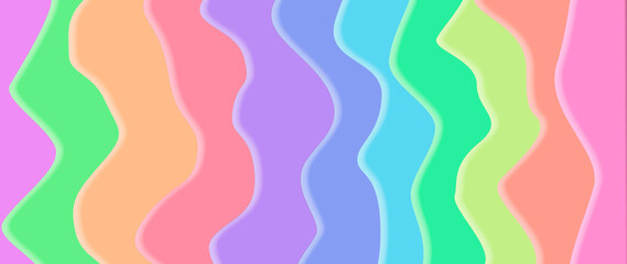 Beautiful elegant colorful waves banner concept