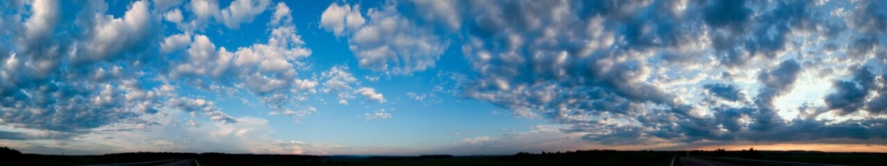 Colorful view of twilight sunrise evening sunset evening sky and beautiful clouds