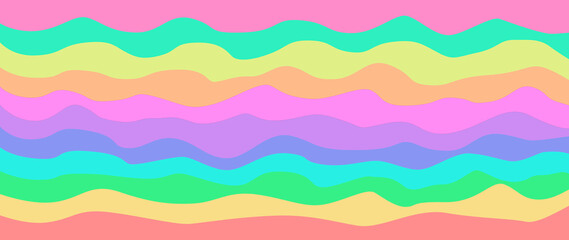 Illustration of abstract colorful waves