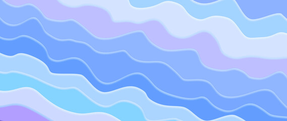 Abstract paper cut layers background in cold colors