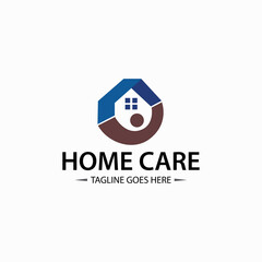 Home care logo. Home protection logo. Vector illustration