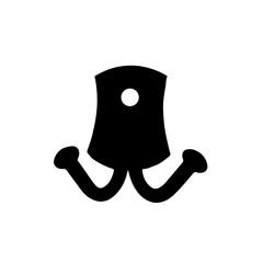 Clothes rack. Hook wall and for furniture. Suitable for a room, hallway or kitchen. Vector image.