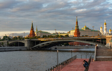 Fototapeta na wymiar view of moscow kremlin and the kremlin