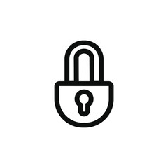 Lock Icon Ilustrator in trendy flat style isolated on grey background. Security symbol for your web site design, logo, app, UI. Vector illustration, EPS10.