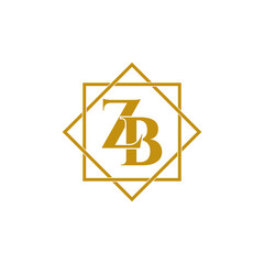 Letter ZB luxury logo design vector. monogram logo vector illustration.