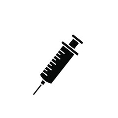 Medical Syringe Flat line Icon