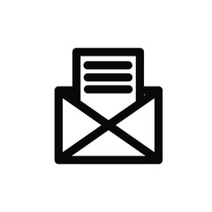 envelope mail icon in trendy flat design