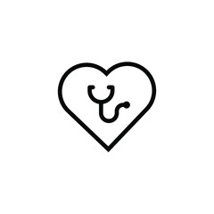 Love/Heart Health Icon Vektor Templete Illustrator