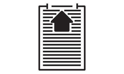 Business check list home icon. vector graphics