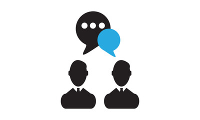Business conversation icon. vector graphics designs