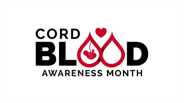 Video animation on the theme of Cord Blood awareness month observed each year during July. Motion graphics.