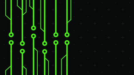 abstract technology background with green contact lines