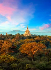 Fotobehang Bagan sunset, Burma © Posztós János